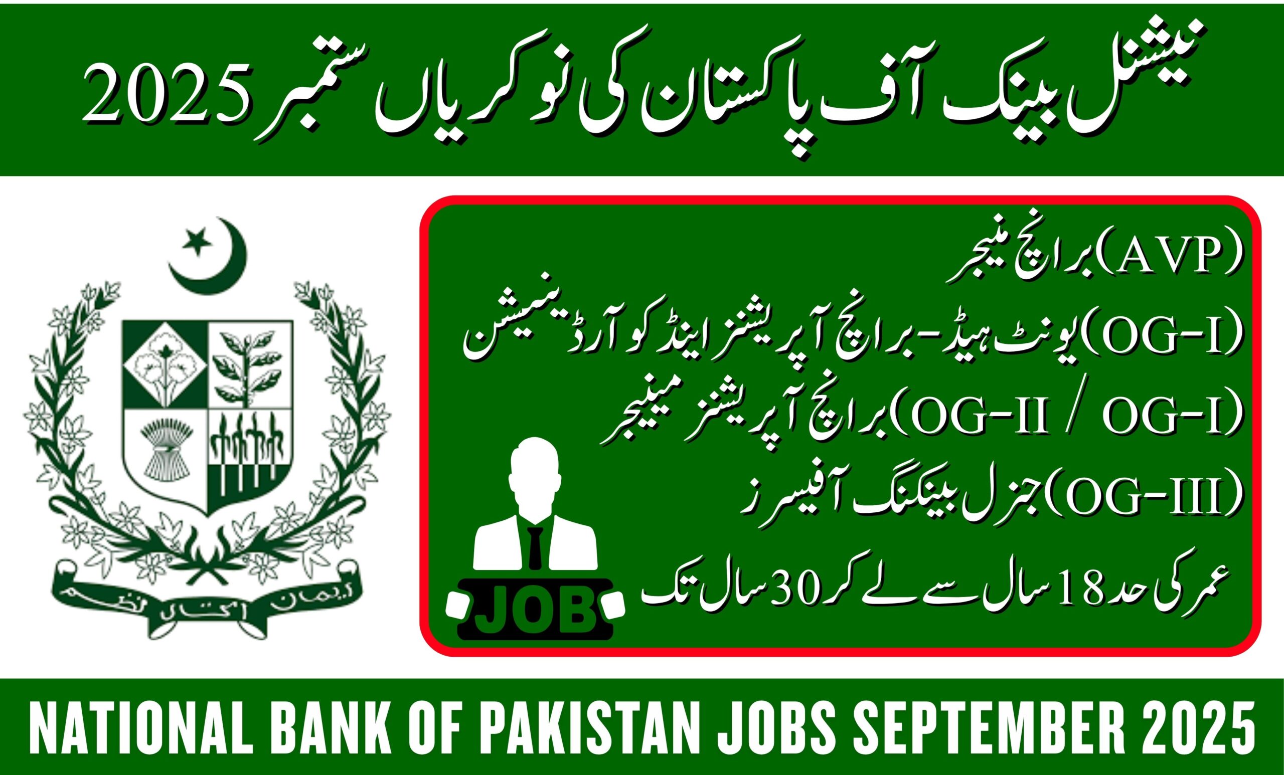 National Bank of Pakistan Jobs September 2025